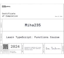 certificate